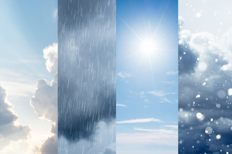 The Changes Of Weather. A Natural Phenomenon Of The Differences Of Four Seasons